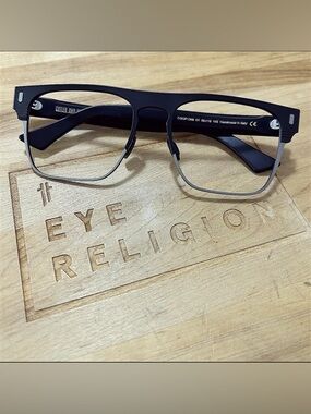 Cutler & Gross 1366 Men’s Black and Silver Square Optical Glasses